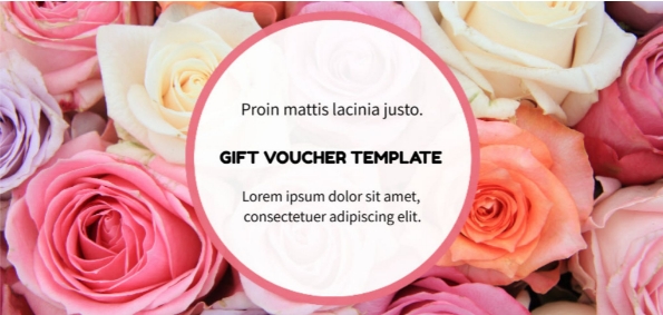 Gift voucher template for editing