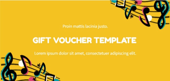 Gift voucher template for editing